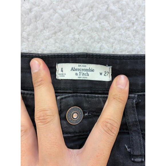 Abercrombie & Fitch Women's Black Skinny Jeans W27 Stretch Denim - Picture 7 of 10